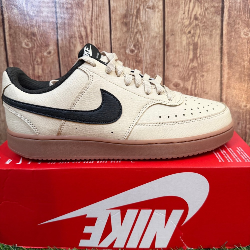 Nike Court Vision Lo Sneaker Mens Size 9 Khaki Sequoia Gum Sole Low Top New